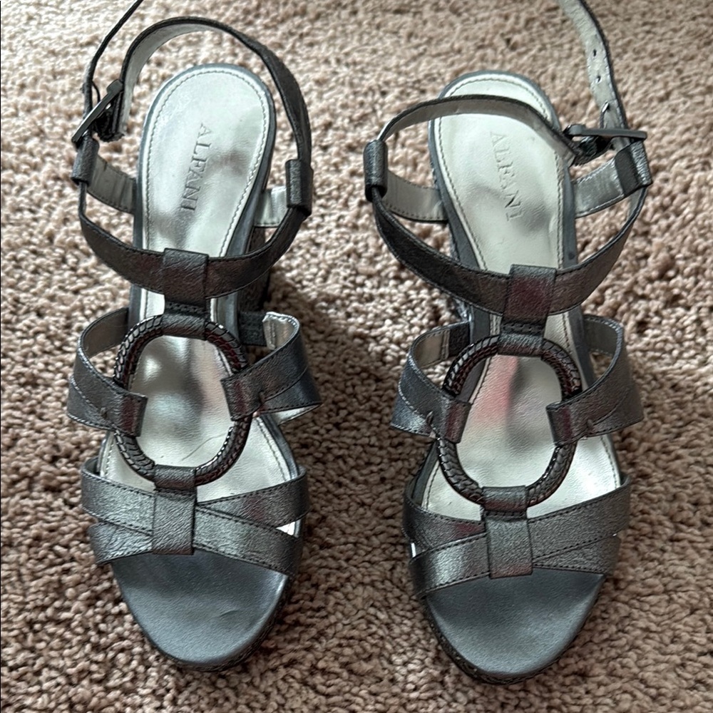 Silver Alfani Strappy Sandals